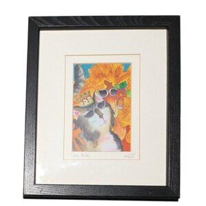 "Cats Rule" Framed Art Print by Suzy T signed cat
